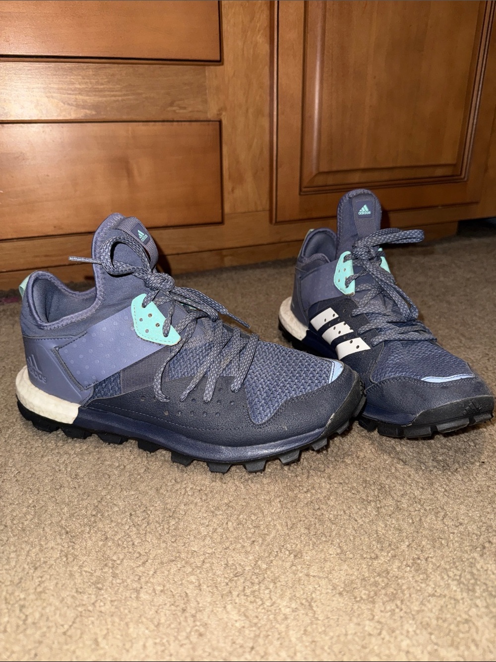 adidas Navy and Teal Women's Athletic Sneakers
